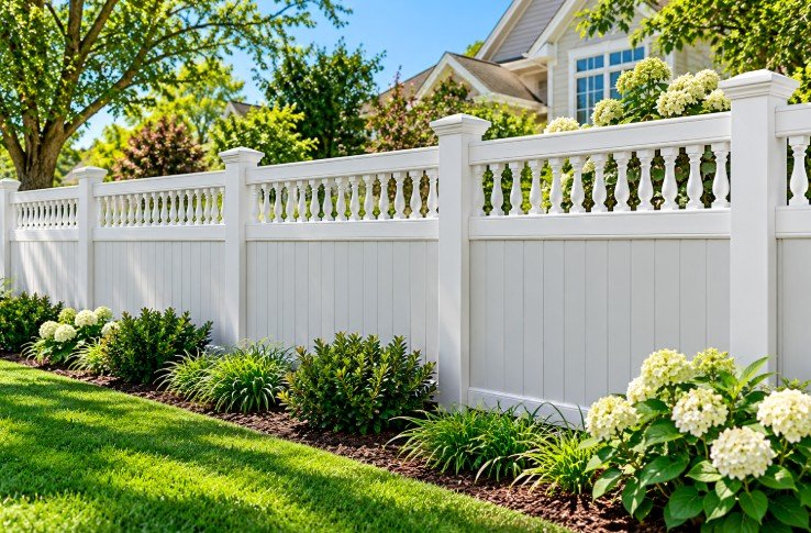 Decorative vinyl fencing