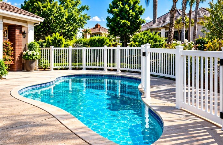 Pool vinyl fencing